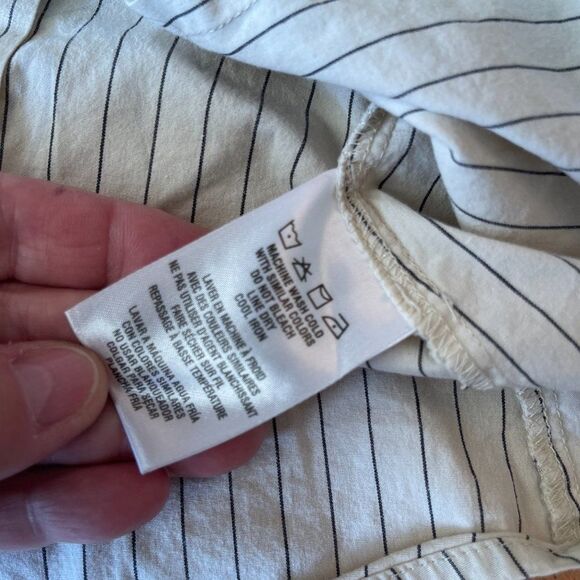 Harley Davidson Spade Pinstripe Shirt Three Quarter Sleeve 2005 Large Vintage - Picture 5 of 7